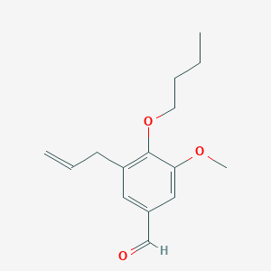 molecular formula C15H20O3 B1286704 3-Allyl-4-butoxy-5-methoxybenzaldehyde CAS No. 128139-63-9