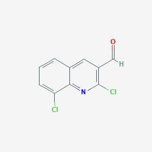 molecular formula C10H5Cl2NO B128673 2,8-Dichloroquinoline-3-carbaldehyde CAS No. 144918-96-7