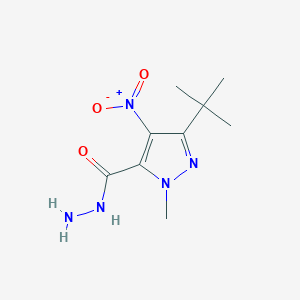 3-(tert-Butyl)-1-methyl-4-nitro-1H-pyrazole-5-carbohydrazide