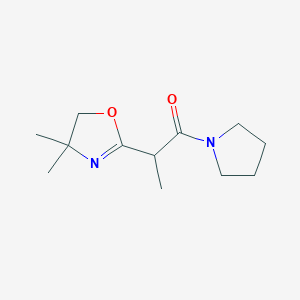 2-(4,4-Dimethyl-4,5-dihydrooxazol-2-yl)-1-(pyrrolidin-1-yl)propan-1-one