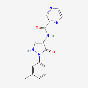 N-(3-Oxo-2-(m-tolyl)-2,3-dihydro-1H-pyrazol-4-yl)pyrazine-2-carboxamide