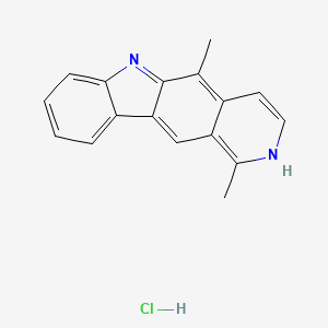 molecular formula C17H15ClN2 B12867374 1,5-Dimethyl-6H-pyrido[4,3-b]carbazole hydrochloride 