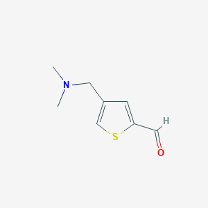 molecular formula C8H11NOS B1286738 4-[(Dimethylamino)methyl]thiophene-2-carbaldehyde CAS No. 893745-77-2
