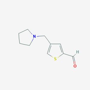 molecular formula C10H13NOS B1286739 4-(ピロリジン-1-イルメチル)チオフェン-2-カルバルデヒド CAS No. 893745-81-8