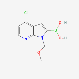 (4-chloro-1-(methoxymethyl)-1H-pyrrolo[2,3-b]pyridin-2-yl)boronic acid