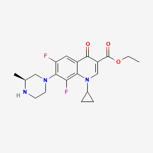 Ethyl (S)-1-cyclopropyl-6,8-difluoro-7-(3-methylpiperazin-1-yl)-4-oxo-1,4-dihydroquinoline-3-carboxylate