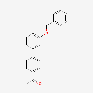 molecular formula C21H18O2 B1286748 4-Acetyl-3'-(benzyloxy)biphenyl CAS No. 756484-20-5