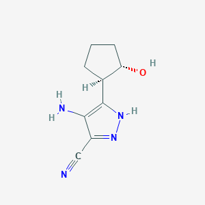 4-Amino-5-((1R,2S)-2-hydroxycyclopentyl)-1H-pyrazole-3-carbonitrile