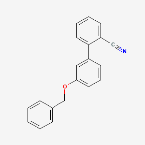 molecular formula C20H15NO B1286752 3-(Benzyloxy)-2'-cyanobiphenyl CAS No. 893736-92-0