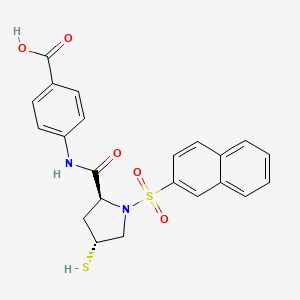 4-((2S,4R)-4-Mercapto-1-(naphthalen-2-ylsulfonyl)pyrrolidine-2-carboxamido)benzoic acid