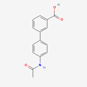 molecular formula C15H13NO3 B1286753 4'-Acetamidobiphenyl-3-carboxylic acid CAS No. 893737-71-8