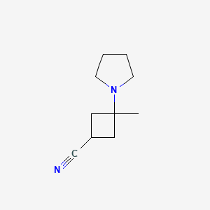 3-Methyl-3-(pyrrolidin-1-yl)cyclobutanecarbonitrile