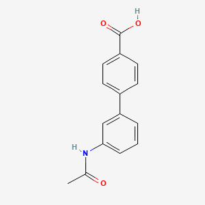 molecular formula C15H13NO3 B1286755 4-(3-乙酰氨基苯基)苯甲酸 CAS No. 331758-81-7
