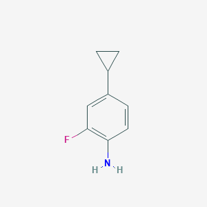 molecular formula C9H10FN B1286757 4-Cyclopropyl-2-fluoroaniline CAS No. 893739-89-4