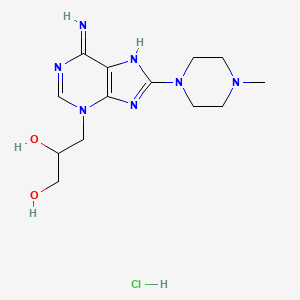 3-(6-Amino-8-(4-methylpiperazin-1-yl)-3H-purin-3-yl)propane-1,2-diol hydrochloride