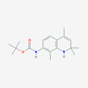 Carbamic acid, (1,2-dihydro-2,2,4,8-tetramethyl-7-quinolinyl)-, 1,1-dimethylethyl ester (9CI)