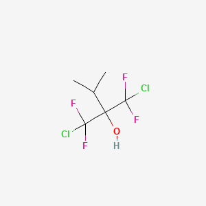 molecular formula C6H8Cl2F4O B12867609 1-Chloro-2-[chloro(difluoro)methyl]-1,1-difluoro-3-methylbutan-2-ol CAS No. 6301-98-0