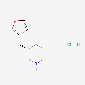 molecular formula C10H16ClNO B12867624 (S)-3-(Furan-3-ylmethyl)piperidine hydrochloride 