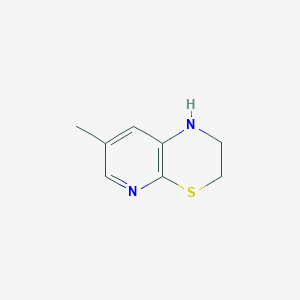 molecular formula C8H10N2S B12867654 7-Methyl-2,3-dihydro-1H-pyrido[2,3-b][1,4]thiazine 