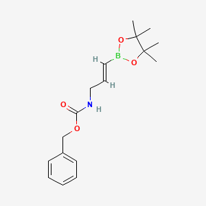 Benzyl N-[(2E)-3-(tetramethyl-1,3,2-dioxaborolan-2-YL)prop-2-EN-1-YL]carbamate