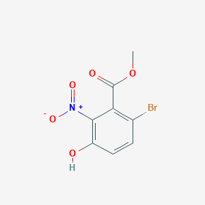 molecular formula C8H6BrNO5 B12867705 Methyl 6-bromo-3-hydroxy-2-nitrobenzoate 