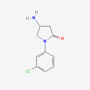 molecular formula C10H11ClN2O B1286773 4-アミノ-1-(3-クロロフェニル)ピロリジン-2-オン CAS No. 1114823-57-2