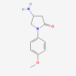 molecular formula C11H14N2O2 B1286776 4-Amino-1-(4-methoxyphenyl)pyrrolidin-2-one CAS No. 1011357-93-9