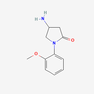 molecular formula C11H14N2O2 B1286779 4-氨基-1-(2-甲氧基苯基)吡咯烷-2-酮 CAS No. 924866-05-7