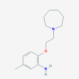 molecular formula C15H24N2O B1286780 2-[2-(Azepan-1-yl)ethoxy]-5-methylaniline 