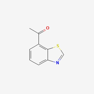 molecular formula C9H7NOS B1286781 1-(Benzo[d]thiazol-7-yl)ethanone 
