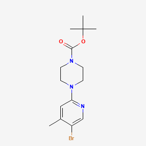 molecular formula C15H22BrN3O2 B1286784 叔丁基-4-(5-溴-4-甲基吡啶-2-基)哌嗪-1-羧酸酯 CAS No. 944582-92-7