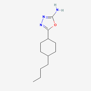 molecular formula C12H21N3O B1286785 5-(4-Butylcyclohexyl)-1,3,4-oxadiazol-2-amine CAS No. 1016523-20-8