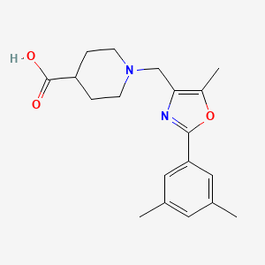 1-((2-(3,5-Dimethylphenyl)-5-methyloxazol-4-yl)methyl)piperidine-4-carboxylic acid