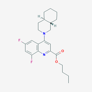 rel-Butyl 6,8-difluoro-4-((4aR,8aS)-octahydroisoquinolin-2(1H)-yl)quinoline-2-carboxylate