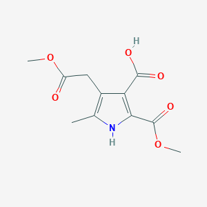 4-(2-Methoxy-2-oxoethyl)-2-(methoxycarbonyl)-5-methyl-1H-pyrrole-3-carboxylic acid