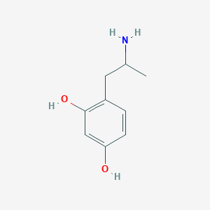 molecular formula C9H13NO2 B1286800 4-(2-Aminopropyl)benzene-1,3-diol 