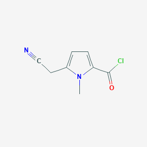 5-(Cyanomethyl)-1-methyl-1H-pyrrole-2-carbonyl chloride