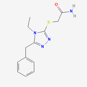 2-((5-Benzyl-4-ethyl-4H-1,2,4-triazol-3-yl)thio)acetamide