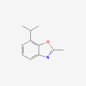 molecular formula C11H13NO B12868085 7-Isopropyl-2-methylbenzo[d]oxazole CAS No. 29078-21-5