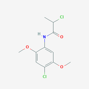 molecular formula C11H13Cl2NO3 B1286816 2-chloro-N-(4-chloro-2,5-dimethoxyphenyl)propanamide CAS No. 956576-39-9