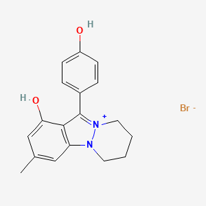 1-Hydroxy-11-(4-hydroxyphenyl)-3-methyl-6,7,8,9-tetrahydropyridazino[1,2-a]indazol-10-ium bromide