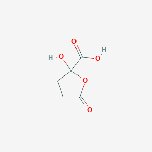 molecular formula C5H6O5 B12868314 2-Hydroxy-5-oxotetrahydrofuran-2-carboxylic acid 