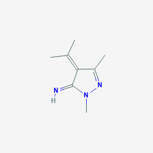 molecular formula C8H13N3 B12868345 1,3-Dimethyl-4-(propan-2-ylidene)-1H-pyrazol-5(4H)-imine 