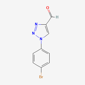 molecular formula C9H6BrN3O B1286836 1-(4-溴苯基)-1H-1,2,3-三唑-4-甲醛 CAS No. 916151-04-7