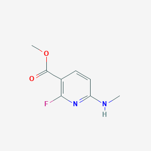 molecular formula C8H9FN2O2 B12868381 Methyl 2-fluoro-6-(methylamino)nicotinate 