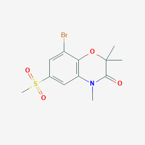 8-Bromo-2,2,4-trimethyl-6-(methylsulfonyl)-2H-benzo[b][1,4]oxazin-3(4H)-one