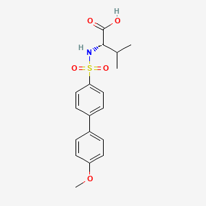 molecular formula C18H21NO5S B12868394 (S)-2-(4'-Methoxy-[1,1'-biphenyl]-4-ylsulfonamido)-3-methylbutanoic acid 