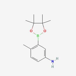 molecular formula C13H20BNO2 B1286840 4-Methyl-3-(4,4,5,5-tetramethyl-1,3,2-dioxaborolan-2-yl)aniline CAS No. 882670-69-1