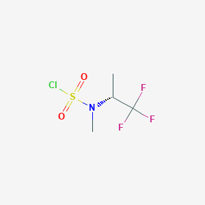 molecular formula C4H7ClF3NO2S B12868404 (R)-N-Methyl-1,1,1-Trifluoro-2-propylsulfamoyl chloride 