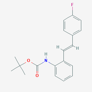 molecular formula C19H20FNO2 B12868409 tert-Butyl (E)-(2-(4-fluorostyryl)phenyl)carbamate 